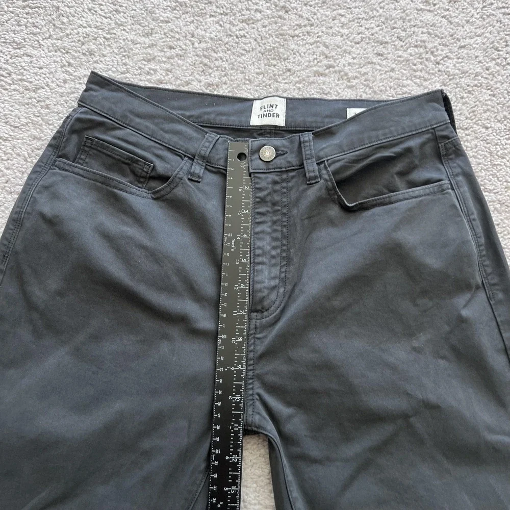 Flint And Tinder Pants Mens 30x30 Gray Slim Tapered Chino Stretch Casual